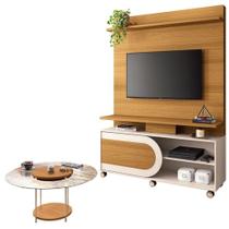Estante Home Theater órbis Cinamomo Off White E Mesa De Centro Sky Com Tampo De Vidro Cinamomo- Hb Móveis Estante Home Theater órbis Cinamomo Off White E Mesa De Centro Sky Com Tampo De Vidro Cinamomo- Hb Móveis