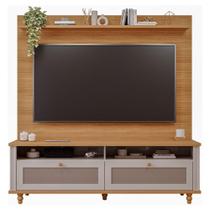 Estante Home Theater para TV 70 com 2 Gavetas Lavanda Permóbili Off White/Nature - 100% MDF