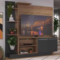 Estante Home Theater para TV até 55 Pol. Denver Multimóveis Madeirado/Preto