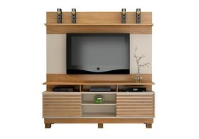 Estante Home Theater para TV até 60 Polegadas 2 Portas Texas Cinamomo/Off White Valdemóveis