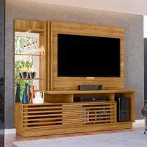 Estante Home Theater Para TV até 60 Polegadas com Espelho e Luminária LED Frizz Plus Madetec Cor:Cumaru Estante Home Theater Para TV até 60 Polegadas com Espelho e Luminária LED Frizz Plus Madetec Cor:Cumaru