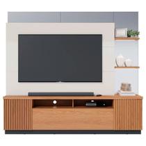 Estante Home Theater Para Tv Até 70" 210cm off White preto