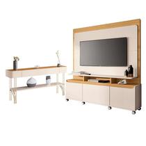 Estante Home Theater Quantum e Aparador Vivant Off White Cinamomo HB Móveis