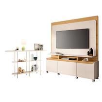 Estante Home Theater Quantum Off White Cinamomo E Aparador Infinity Off White - Hb Móveis Estante Home Theater Quantum Off White Cinamomo E Aparador Infinity Off White - Hb Móveis