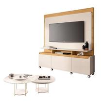 Estante Home Theater Quantum Off White Cinamomo E Kit Mesa De Centro Sky Off White Hb Móveis Estante Home Theater Quantum Off White Cinamomo E Kit Mesa De Centro Sky Off White Hb Móveis