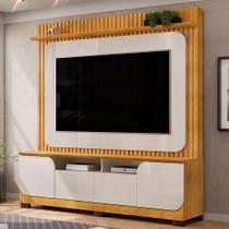 Estante Home Theater Ripado Para TV 65 Pol Blog D05 Cedro Bali - Lyam Decor Estante Home Theater Ripado Para TV 65 Pol Blog D05 Cedro Bali - Lyam Decor