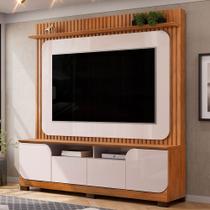 Estante Home Theater Ripado Para TV 65 Pol Blog D05 Freijó Off White - Lyam Decor Estante Home Theater Ripado Para TV 65 Pol Blog D05 Freijó Off White - Lyam Decor