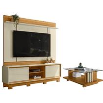 Estante Home Theater Siena com Pés com Mesa de Centro Frizz Cumaru Opala - Madetec