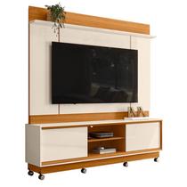 Estante Home Theater Siena com Rodízios Cinamomo/Off White - Madetec Estante Home Theater Siena com Rodízios Cinamomo/Off White - Madetec