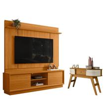Estante Home Theater Siena sem Pés Cinamomo com Aparador Estoril Cinamomo Off White - Madetec Estante Home Theater Siena sem Pés Cinamomo com Aparador Estoril Cinamomo Off White - Madetec