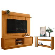 Estante Home Theater Siena sem Pés Cinamomo com Aparador Frizz Cinamomo Off White - Madetec Estante Home Theater Siena sem Pés Cinamomo com Aparador Frizz Cinamomo Off White - Madetec