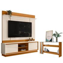Estante Home Theater Siena sem Pés com Aparador Frizz Cinamomo Off White - Madetec Estante Home Theater Siena sem Pés com Aparador Frizz Cinamomo Off White - Madetec