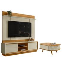 Estante Home Theater Siena sem Pés com Mesa de Centro Indianápolis Cumaru Opala - Madetec Estante Home Theater Siena sem Pés com Mesa de Centro Indianápolis Cumaru Opala - Madetec