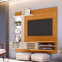 Estante Home Theater Suspenso Ambiente Frizz Supreme Cinamomo Off White - Madetec