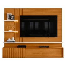 Estante Home Theater Suspenso Atena Cinamomo Off White Madetec