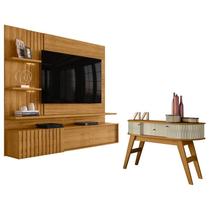 Estante Home Theater Suspenso Atena com Aparador Estoril Cumaru Opala Madetec