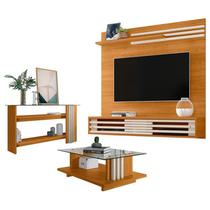 Estante Home Theater Suspenso com Aparador e Mesa de Centro Frizz Sublime Cinamomo Off White Madetec Estante Home Theater Suspenso com Aparador e Mesa de Centro Frizz Sublime Cinamomo Off White Madetec