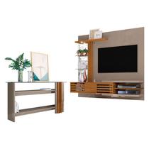 Estante Home Theater Suspenso com Aparador Frizz Supreme Fendi Naturale Madetec