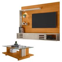 Estante Home Theater Suspenso com Mesa de Centro Frizz Select Cinamomo Off White Madetec Estante Home Theater Suspenso com Mesa de Centro Frizz Select Cinamomo Off White Madetec