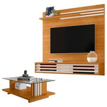 Estante Home Theater Suspenso com Mesa de Centro Frizz Sublime Cinamomo Off White Madetec
