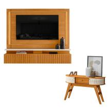 Estante Home Theater Suspenso Gaia Com Aparador Estoril Cinamomo Off White - Madetec Estante Home Theater Suspenso Gaia Com Aparador Estoril Cinamomo Off White - Madetec
