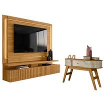 Estante Home Theater Suspenso Gaia com Aparador Estoril Cumaru Opala Madetec