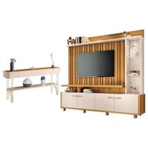 Estante Home Theater Titan e Aparador Vivant Cinamomo Off White - HB Móveis