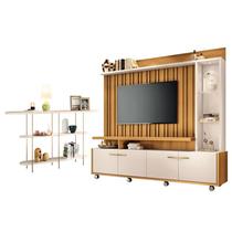 Estante Home Theater Titan Off White Cinamomo e Aparador Infinity Off White - HB Móveis