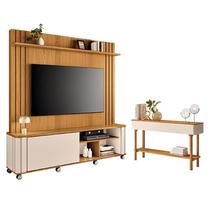 Estante Home Theater Trinus Cinamomo Off White com Aparador Fiero Off White Cinamomo - HB Móveis