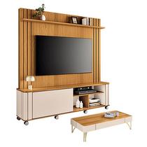 Estante Home Theater Trinus Cinamomo Off White com Mesa de Centro Cadenza Off White Cinamomo - HB Móveis Estante Home Theater Trinus Cinamomo Off White com Mesa de Centro Cadenza Off White Cinamomo - HB Móveis