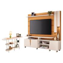 Estante Home Theater Virtus Cinamomo Off White com Aparador Infinity Off White - HB Móveis