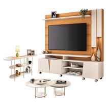 Estante Home Theater Virtus Cinamomo Off White Com Kit De Mesa De Centro Sky E Aparador Infinity Off White - Hb Móveis Estante Home Theater Virtus Cinamomo Off White Com Kit De Mesa De Centro Sky E Aparador Infinity Off White - Hb Móveis