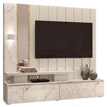 Estante Home Theater Zeus Calacata Off White Madetec