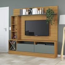 Estante Home TV 65 Pol. com 2 Portas 200 x 181 Cm MDP Carvalho 0671