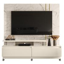 Estante Home TV 75 Pol Com Rodizios 183 cm 9531 Calacata Off White MDT