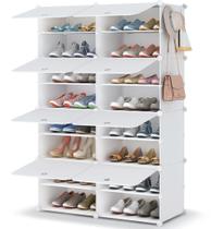 Estante HOMIDEC com 8 Níveis para Armazenar 32 Pares de Sapatos 84x31x125 cm Estante HOMIDEC com 8 Níveis para Armazenar 32 Pares de Sapatos 84x31x125 cm