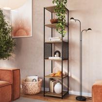 Estante Industrial Alta 180x40cm com 5 Nichos P1023 Mel Estante Industrial Alta 180x40cm com 5 Nichos P1023 Mel