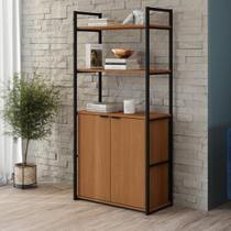 Estante Industrial de Madeira Com 5 Prateleiras