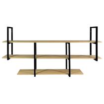 Estante Industrial Suspensa Parede Ferro E Madeira Casa Estante Industrial Suspensa Parede Ferro E Madeira Casa