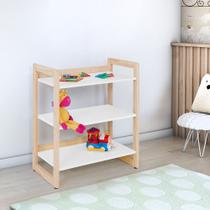Estante Infantil Baixa para Livros e Brinquedos Diversos 64x75cm Colorê Branco
