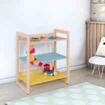 Estante Infantil Baixa para Livros e Brinquedos Diversos 75x64 cm Multicores