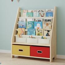 Estante Infantil de Livros EXPERLAM de Madeira com 4 Níveis e Armazenamento para Brinquedos Estante Infantil de Livros EXPERLAM de Madeira com 4 Níveis e Armazenamento para Brinquedos