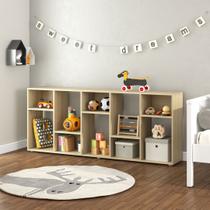 Estante Infantil Multifuncional 10 Nichos Bella Casatema MadeiraOriginals Bege/Marrom Estante Infantil Multifuncional 10 Nichos Bella Casatema MadeiraOriginals Bege/Marrom