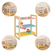 Estante Infantil Multiuso Colorê 64x75 com 3 prateleiras