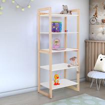 Estante Infantil Multiuso Colorê Branco Alta 64x150 - LEAO STORE