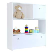 Estante Infantil Organizadora Com Nichos Branco Estante Infantil Organizadora Com Nichos Branco