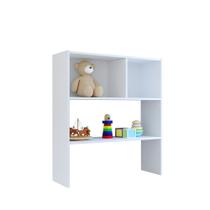 Estante Infantil Organizadora com Nichos e 01 Prateleira Branco L06 - D'Rossi Estante Infantil Organizadora com Nichos e 01 Prateleira Branco L06 - D'Rossi