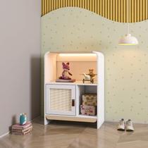 Estante Infantil Wave 1 Porta em Rattan, com Led e 2 Nichos Casatema MadeiraOriginals