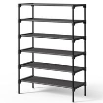 Estante Kitsure Empilhável de 6 Camadas em Tecido Não Tecido 70cm Preto Estante Kitsure Empilhável de 6 Camadas em Tecido Não Tecido 70cm Preto