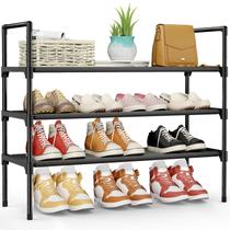 Estante Kitsure para Sapatos de 3 Níveis 70x30x72cm Preto Estante Kitsure para Sapatos de 3 Níveis 70x30x72cm Preto
